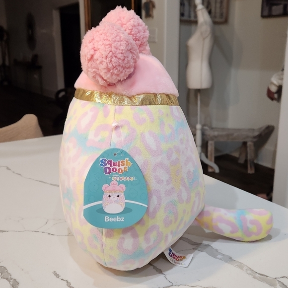 NWT SQUISHMALLOWS  10INCH PINK CHEETAH - BEEBZ SQUISH-DOO - Picture 6 of 6